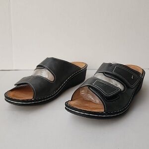 Finn Comfort Jamaica Volcano Pewter Slide Sandals EUR 42